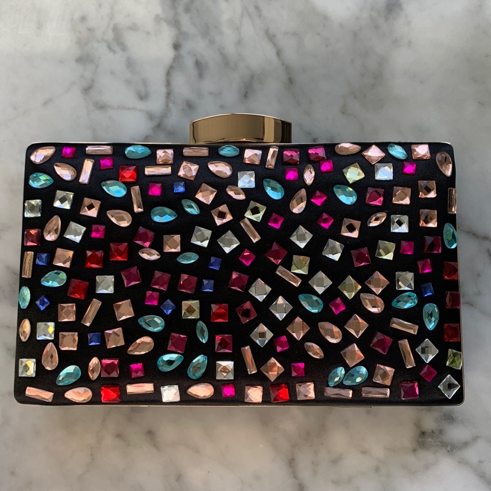 NINA shoes jewel clutch